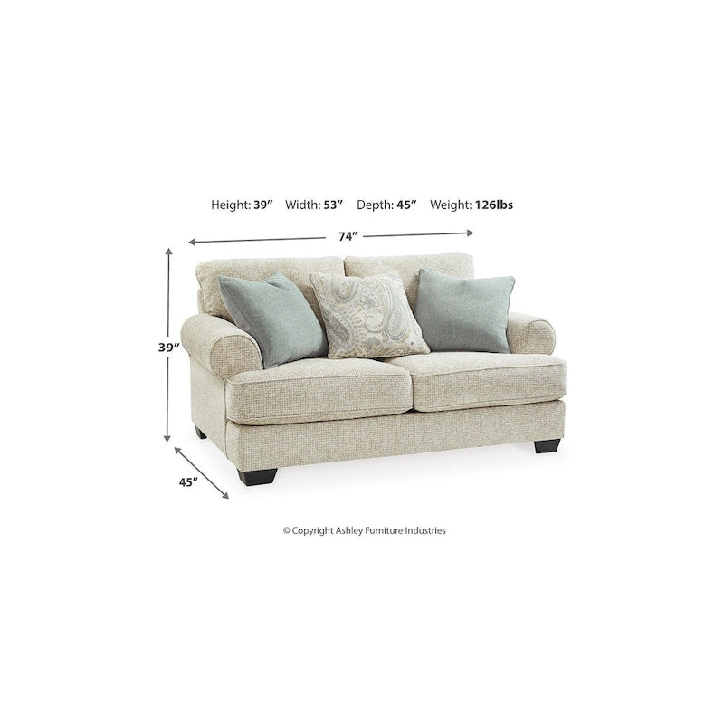 Divanetto due posti in ciniglia beige