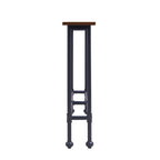 Tavolo Consolle Rettangolare Espresso & Nero, 4 Gambe, Per Utente Singolo – 56"L x 8"W x 30"H