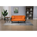 Divanetto convertibile in velluto trapuntato – Rosso / Beige / Grigio scuro / Arancione / Verde oliva – 2-3 posti