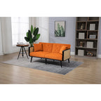 Divanetto convertibile in velluto trapuntato – Rosso / Beige / Grigio scuro / Arancione / Verde oliva – 2-3 posti