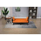 Divanetto convertibile in velluto trapuntato – Rosso / Beige / Grigio scuro / Arancione / Verde oliva – 2-3 posti