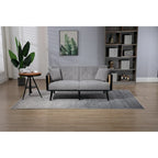 Divanetto convertibile in velluto trapuntato – Rosso / Beige / Grigio scuro / Arancione / Verde oliva – 2-3 posti