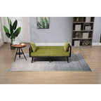 Divanetto convertibile in velluto trapuntato – Rosso / Beige / Grigio scuro / Arancione / Verde oliva – 2-3 posti