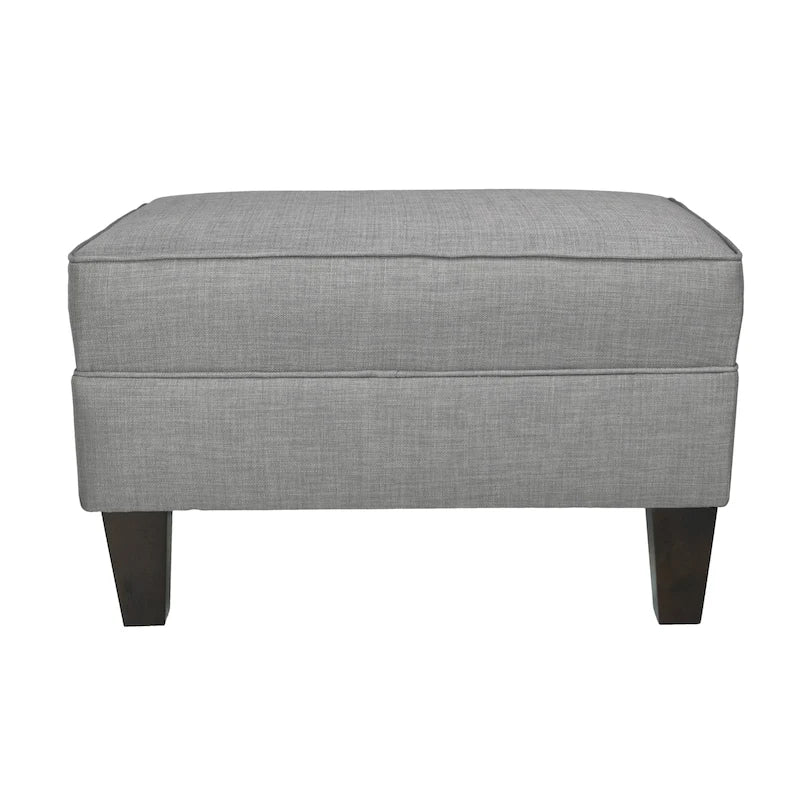 Pouf rettangolare in tessuto color beige/blu/grigio/grigio scuro, 1 posto