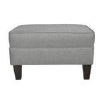 Pouf rettangolare in tessuto color beige/blu/grigio/grigio scuro, 1 posto