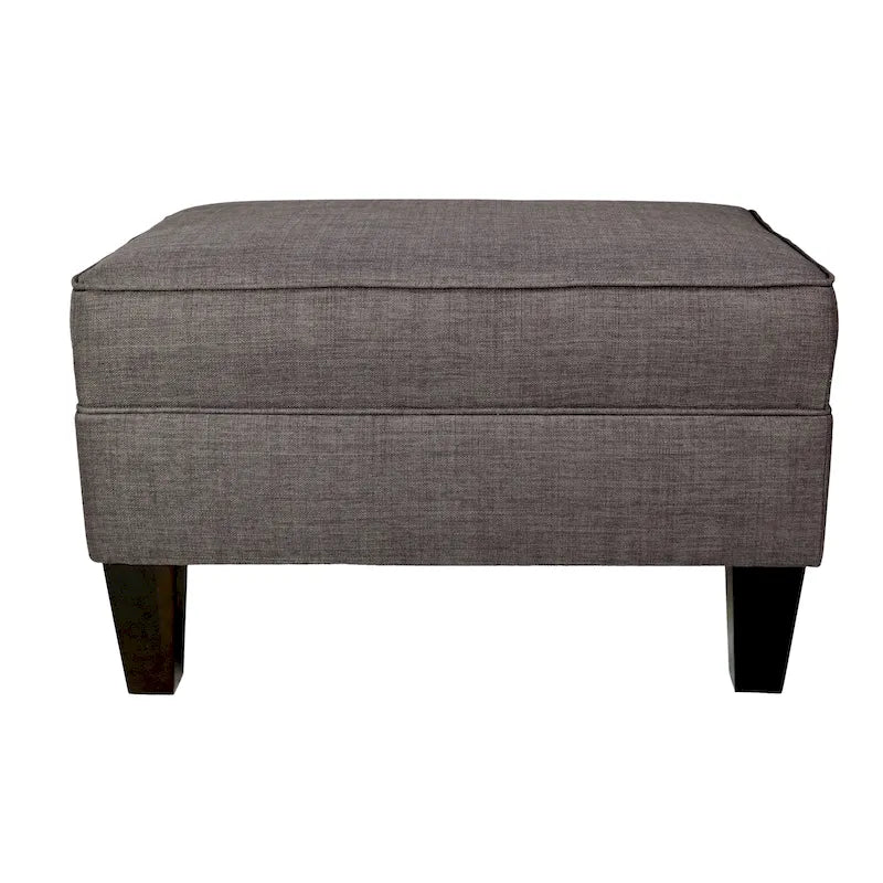 Pouf rettangolare in tessuto color beige/blu/grigio/grigio scuro, 1 posto