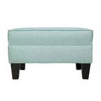 Pouf rettangolare in tessuto color beige/blu/grigio/grigio scuro, 1 posto