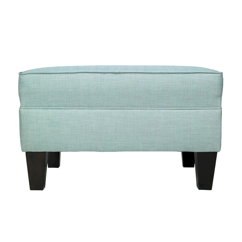 Pouf rettangolare in tessuto color beige/blu/grigio/grigio scuro, 1 posto