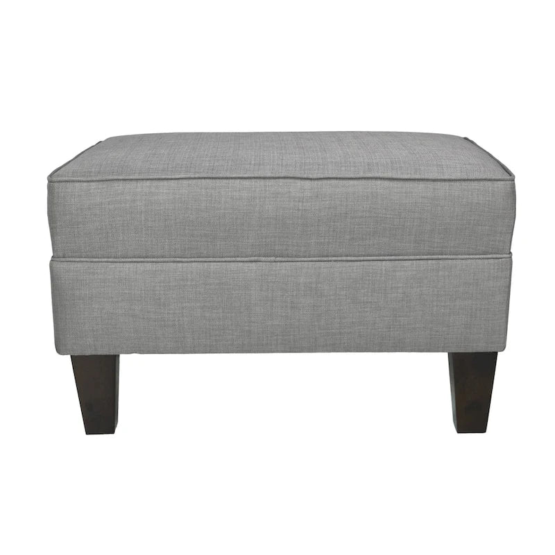 Pouf rettangolare in tessuto color beige/blu/grigio/grigio scuro, 1 posto