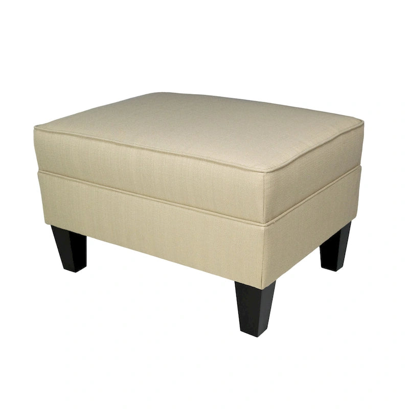 Pouf rettangolare in tessuto color beige/blu/grigio/grigio scuro, 1 posto