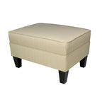 Pouf rettangolare in tessuto color beige/blu/grigio/grigio scuro, 1 posto
