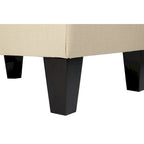 Pouf rettangolare in tessuto color beige/blu/grigio/grigio scuro, 1 posto