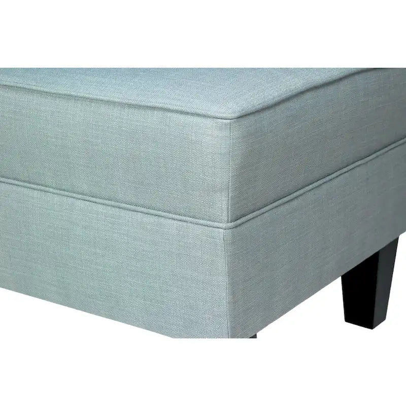 Pouf rettangolare in tessuto color beige/blu/grigio/grigio scuro, 1 posto