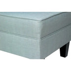 Pouf rettangolare in tessuto color beige/blu/grigio/grigio scuro, 1 posto
