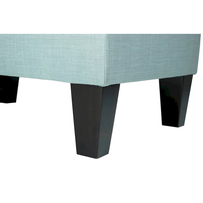 Pouf rettangolare in tessuto color beige/blu/grigio/grigio scuro, 1 posto