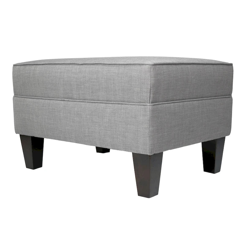 Pouf rettangolare in tessuto color beige/blu/grigio/grigio scuro, 1 posto