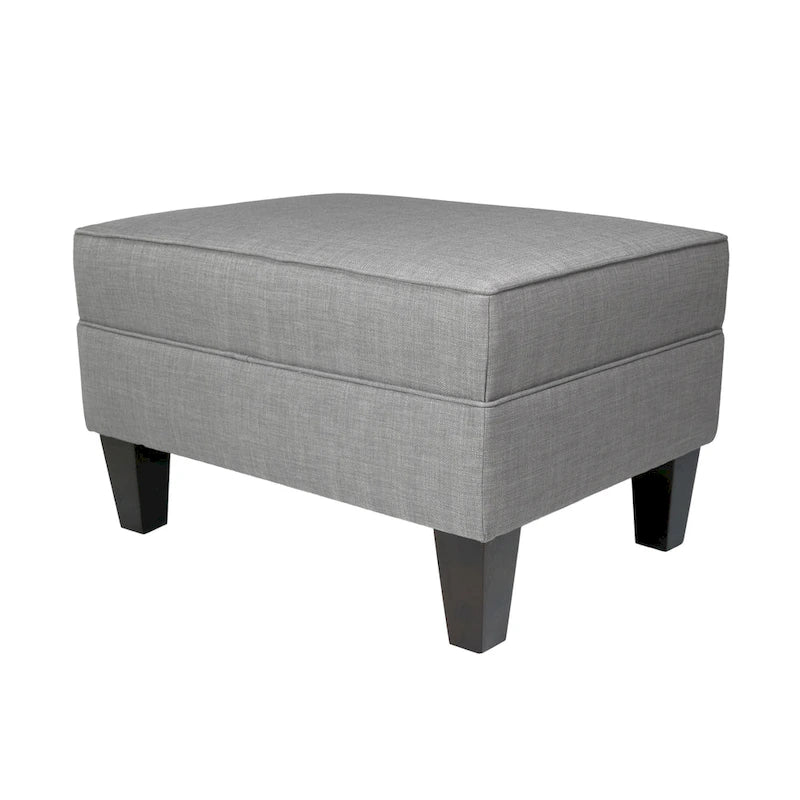 Pouf rettangolare in tessuto color beige/blu/grigio/grigio scuro, 1 posto