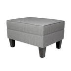 Pouf rettangolare in tessuto color beige/blu/grigio/grigio scuro, 1 posto