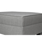Pouf rettangolare in tessuto color beige/blu/grigio/grigio scuro, 1 posto