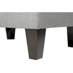 Pouf rettangolare in tessuto color beige/blu/grigio/grigio scuro, 1 posto