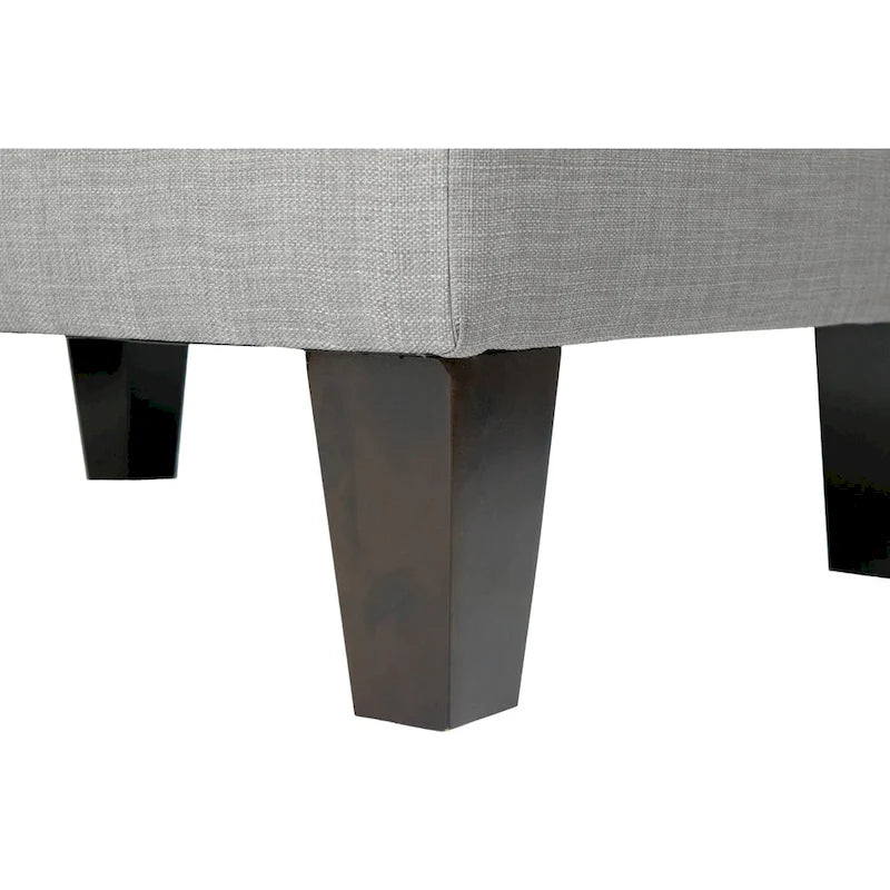 Pouf rettangolare in tessuto color beige/blu/grigio/grigio scuro, 1 posto