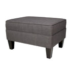 Pouf rettangolare in tessuto color beige/blu/grigio/grigio scuro, 1 posto