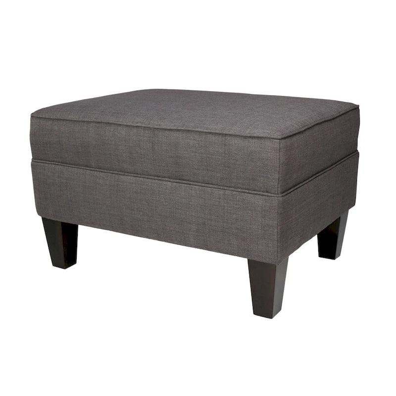 Pouf rettangolare in tessuto color beige/blu/grigio/grigio scuro, 1 posto