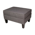 Pouf rettangolare in tessuto color beige/blu/grigio/grigio scuro, 1 posto