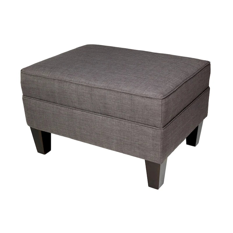 Pouf rettangolare in tessuto color beige/blu/grigio/grigio scuro, 1 posto