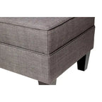 Pouf rettangolare in tessuto color beige/blu/grigio/grigio scuro, 1 posto