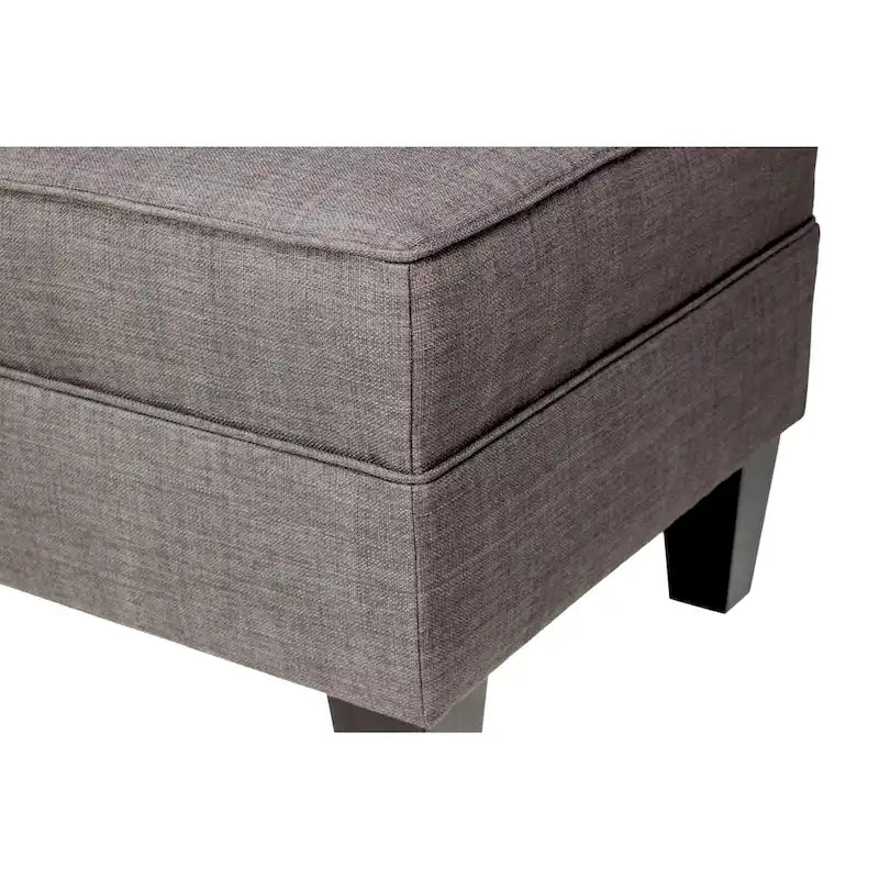 Pouf rettangolare in tessuto color beige/blu/grigio/grigio scuro, 1 posto