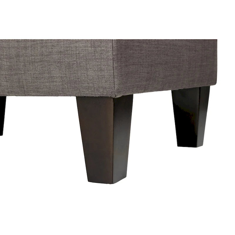 Pouf rettangolare in tessuto color beige/blu/grigio/grigio scuro, 1 posto