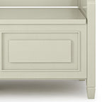 Panca contenitore tradizionale in legno massello, marrone castagna scuro, 2 posti – 107 cm L x 46 cm P x 75 cm H