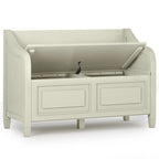 Panca contenitore tradizionale in legno massello, marrone castagna scuro, 2 posti – 107 cm L x 46 cm P x 75 cm H