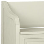 Panca contenitore tradizionale in legno massello, marrone castagna scuro, 2 posti – 107 cm L x 46 cm P x 75 cm H