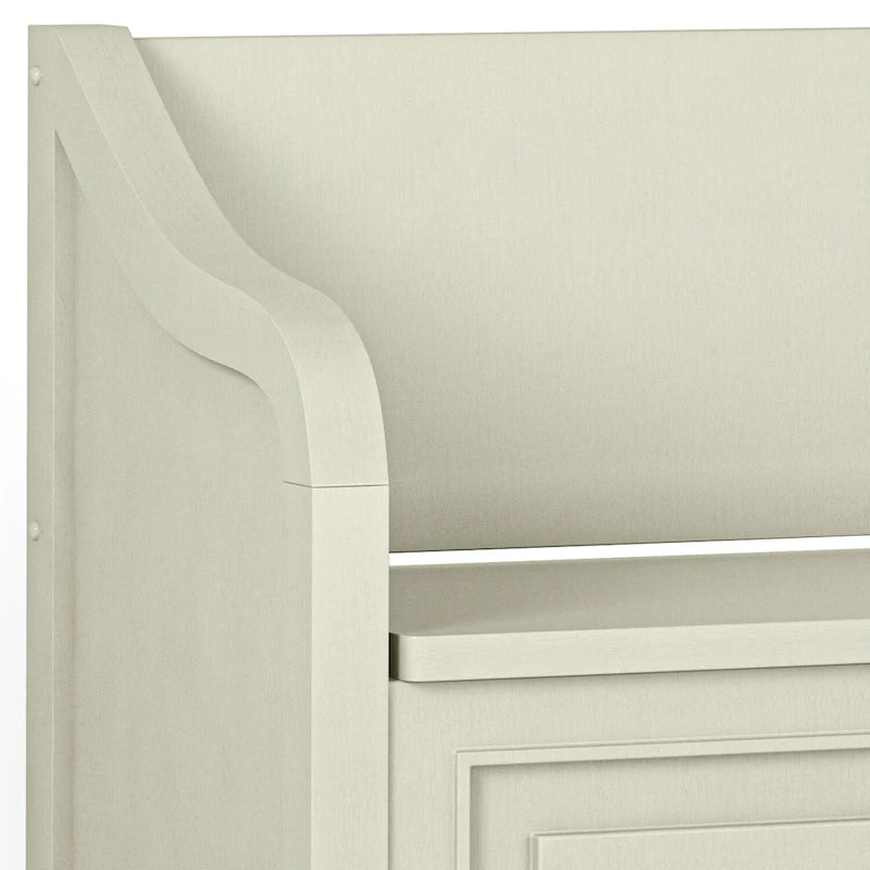 Panca contenitore tradizionale in legno massello, marrone castagna scuro, 2 posti – 107 cm L x 46 cm P x 75 cm H