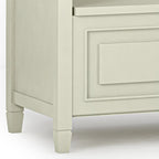 Panca contenitore tradizionale in legno massello, marrone castagna scuro, 2 posti – 107 cm L x 46 cm P x 75 cm H