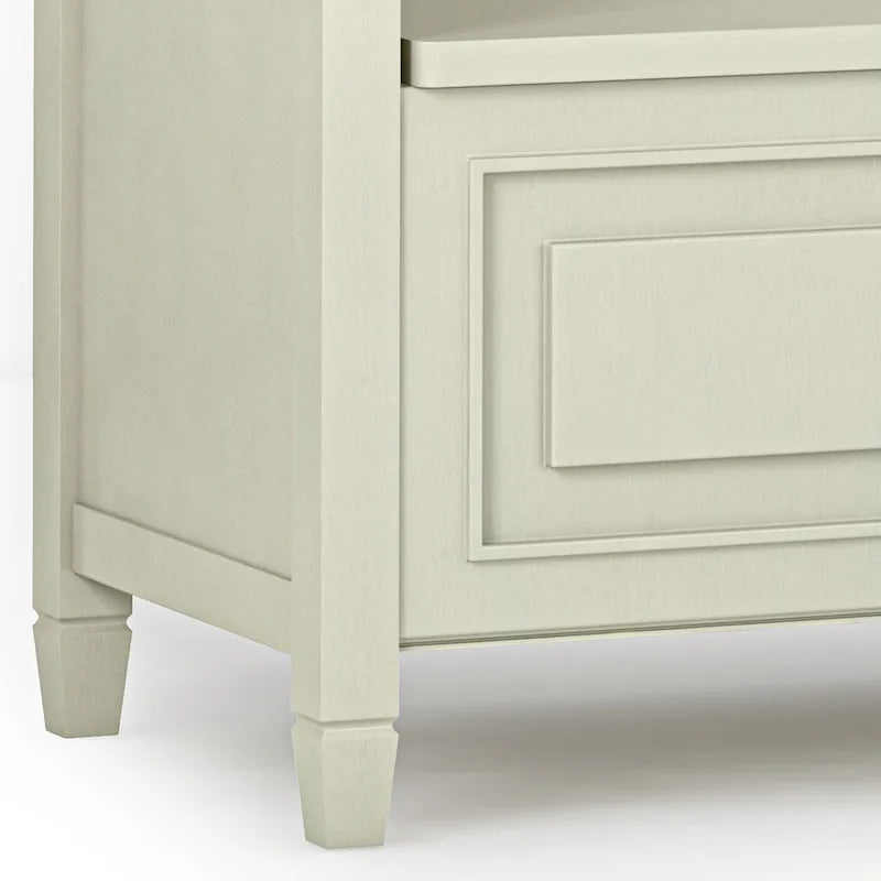 Panca contenitore tradizionale in legno massello, marrone castagna scuro, 2 posti – 107 cm L x 46 cm P x 75 cm H