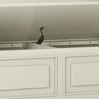 Panca contenitore tradizionale in legno massello, marrone castagna scuro, 2 posti – 107 cm L x 46 cm P x 75 cm H