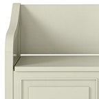 Panca contenitore tradizionale in legno massello, marrone castagna scuro, 2 posti – 107 cm L x 46 cm P x 75 cm H