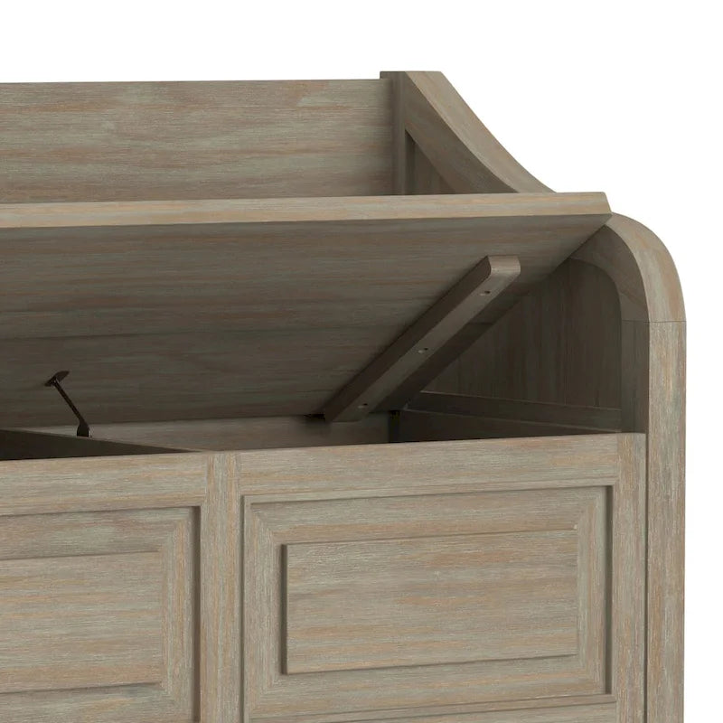 Panca contenitore tradizionale in legno massello, marrone castagna scuro, 2 posti – 107 cm L x 46 cm P x 75 cm H