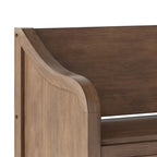Panca contenitore tradizionale in legno massello, marrone castagna scuro, 2 posti – 107 cm L x 46 cm P x 75 cm H