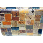 Pouf cubo in pelle marrone – 1 posto, medio