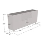 Mobile TV con caminetto elettrico bianco/nero, 180 cm, da montare