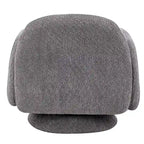 Poltrona girevole accent (a barilotto) in tessuto bouclé Marrone / Bianco / Grigio, 1 posto