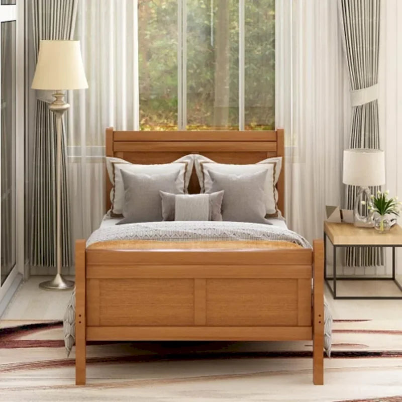 Struttura letto a piattaforma in rovere / bianco / espresso – Singolo, Adatto per 1 persona