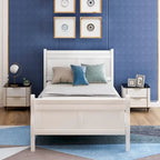 Struttura letto a piattaforma in rovere / bianco / espresso – Singolo, Adatto per 1 persona