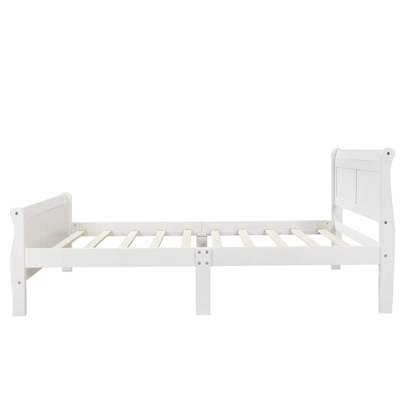 Struttura letto a piattaforma in rovere / bianco / espresso – Singolo, Adatto per 1 persona