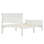 Struttura letto a piattaforma in rovere / bianco / espresso – Singolo, Adatto per 1 persona