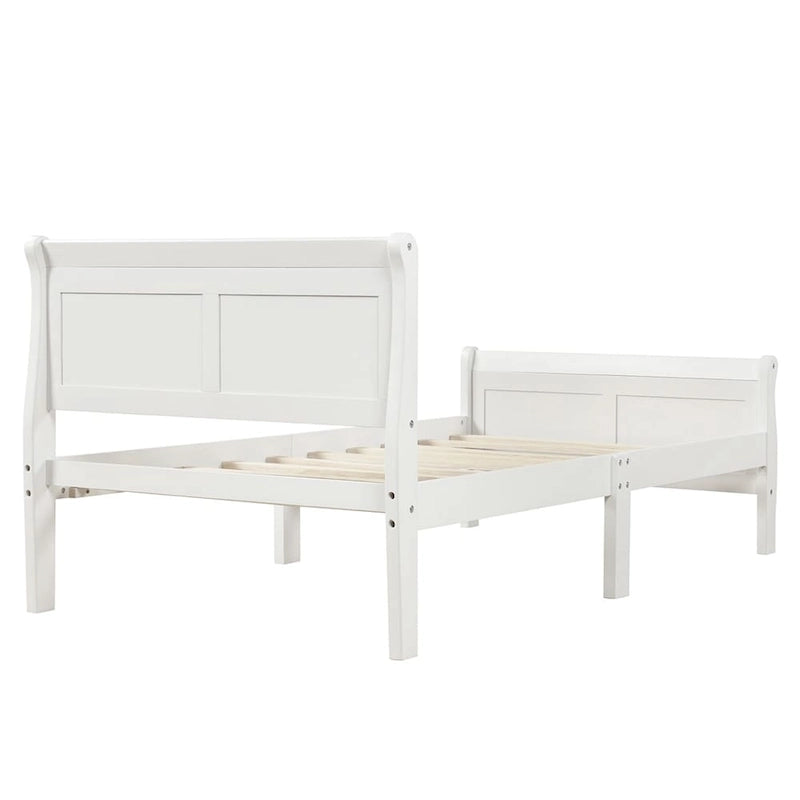 Struttura letto a piattaforma in rovere / bianco / espresso – Singolo, Adatto per 1 persona